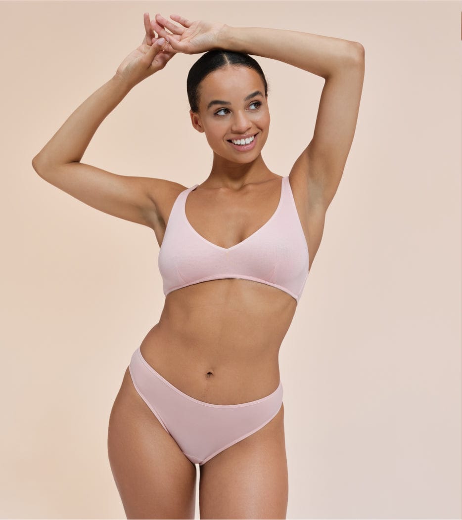 Lace Brief - Nylon z recyklingu - Koralowy