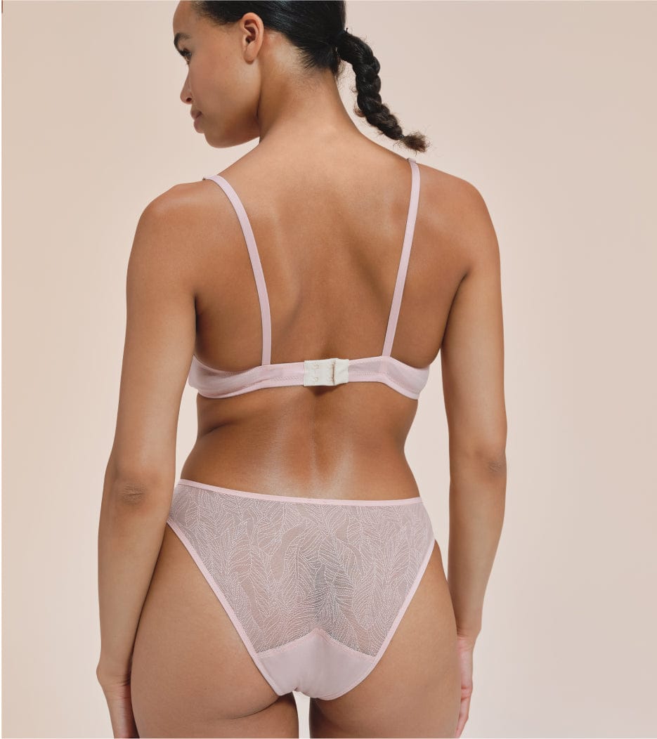 Lace Brief - Nylon z recyklingu - Koralowy