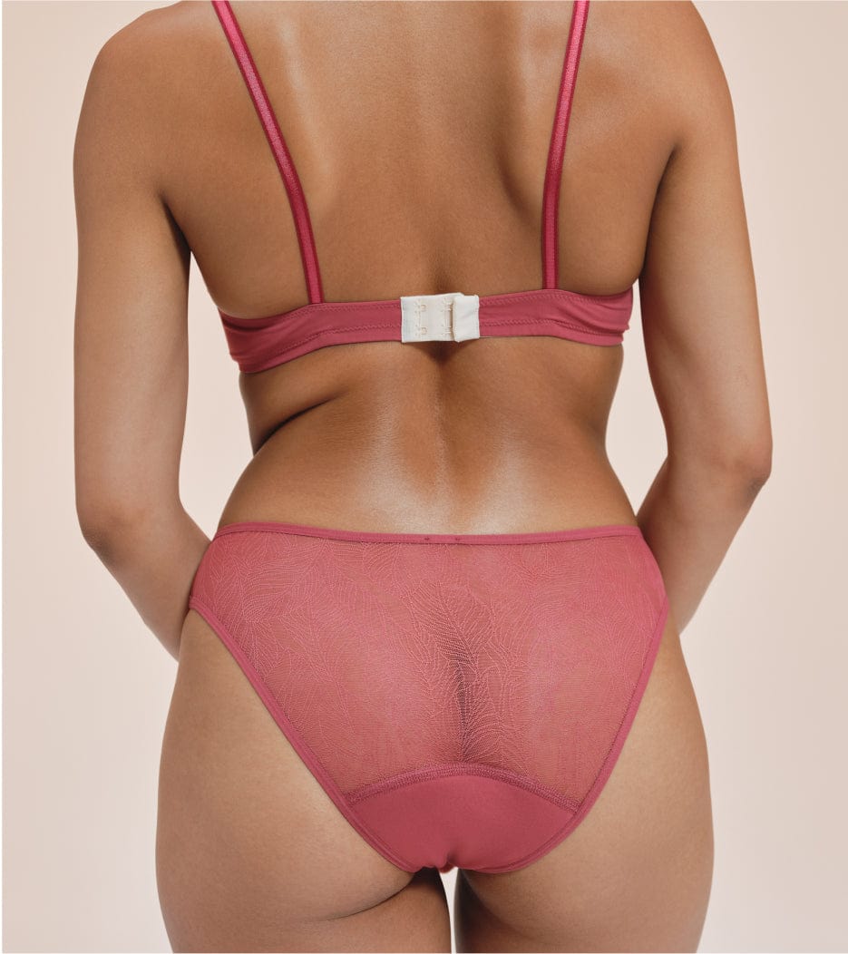 Lace Brief - Gerecycled nylon - Framboos