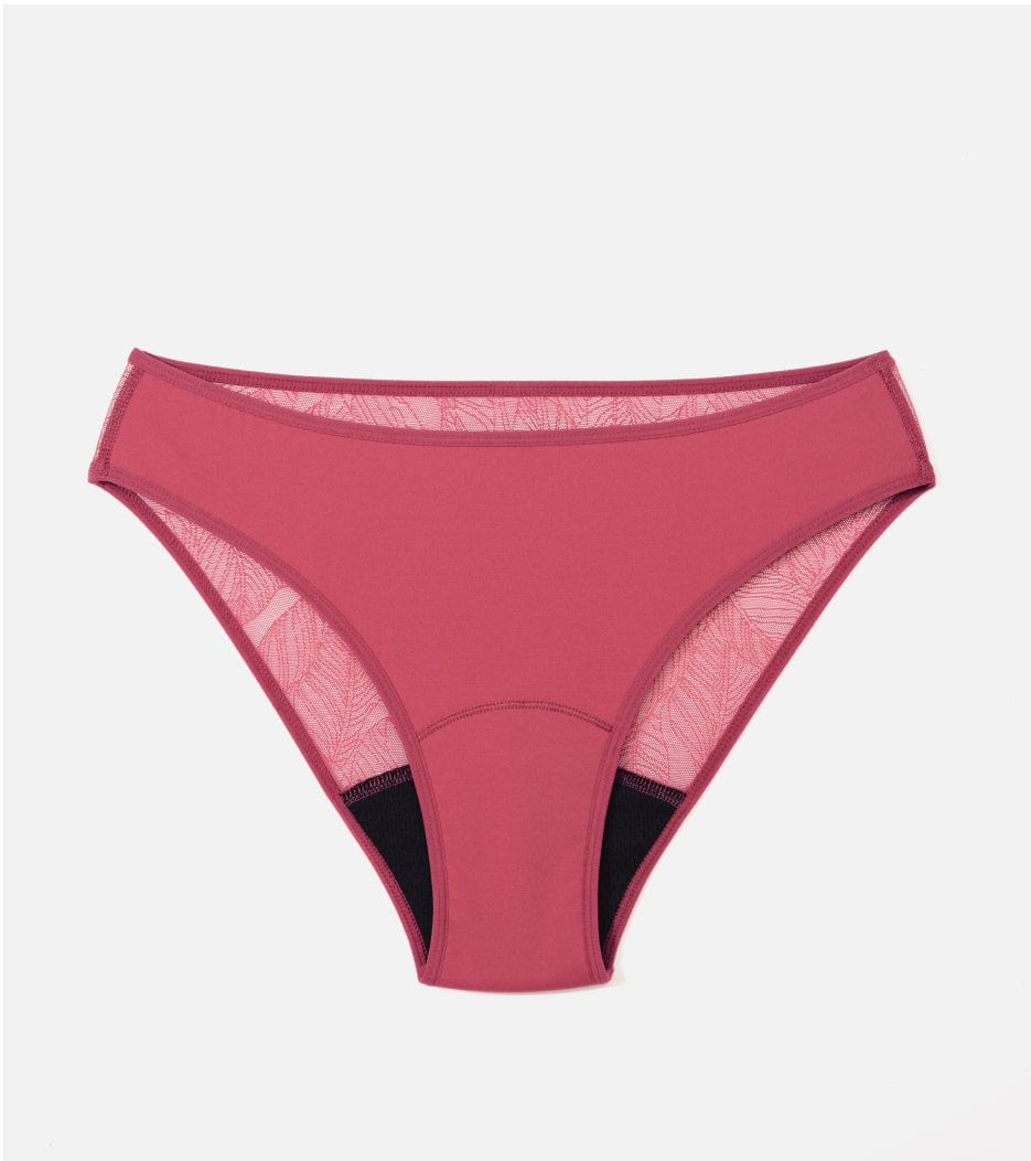 Lace Brief - Gerecycled nylon - Framboos