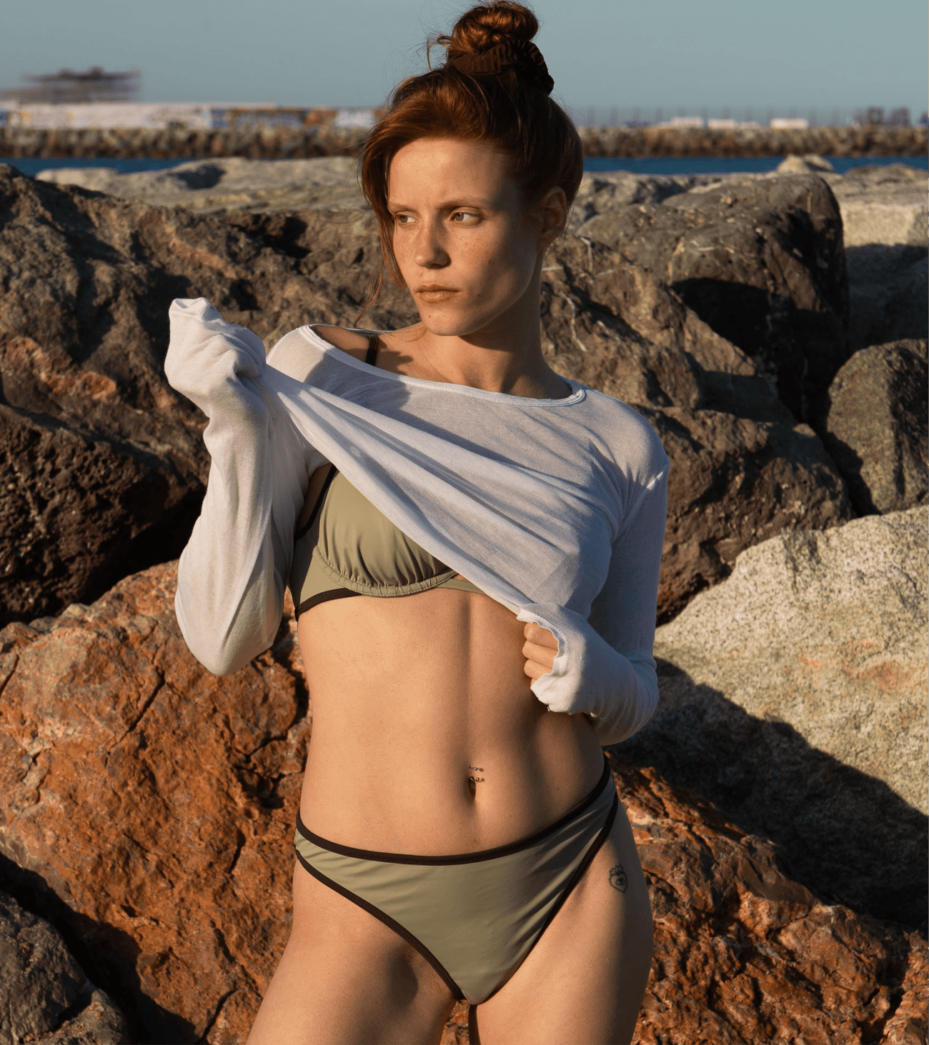 Period swimwear - Brazilian - Bottom - Olive